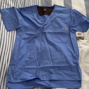 Carhartt light Blue Scrub Top size small men